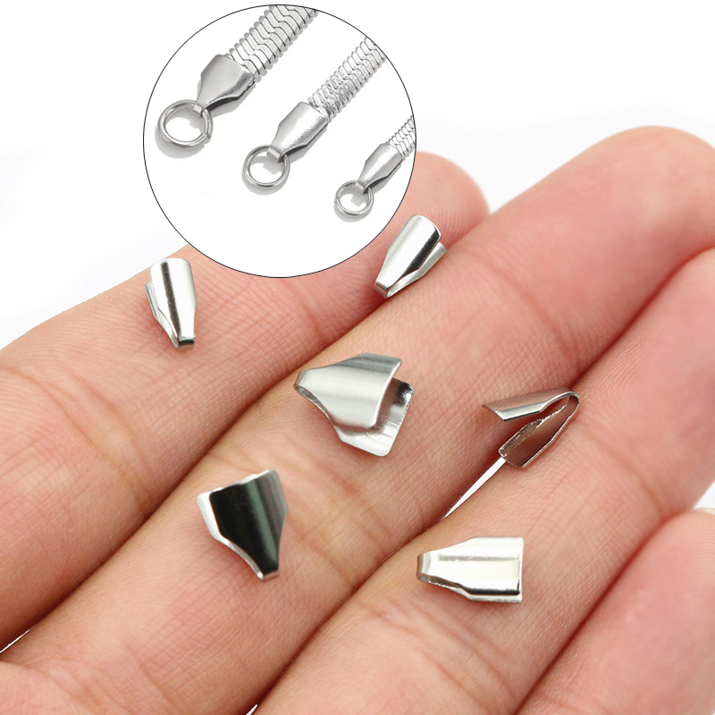 Jewelry Making Beads - 100pcs Stainless Steel 2-7mm Flat Cords