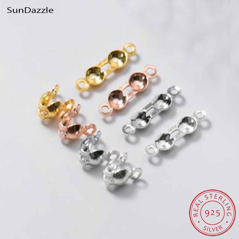 Jewelry Making Beads - 4pcs Genuine Real Pure Solid 925