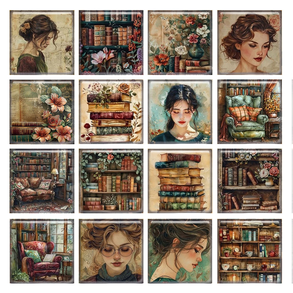 Jewelry Making Books - 10pcs/lots Retro Love to Read Flower