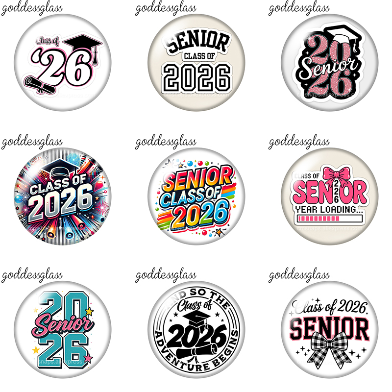 Jewelry Making For Seniors - Celebrate graduated Senior 2026 10pcs 12mm/18mm/20mm/25mm