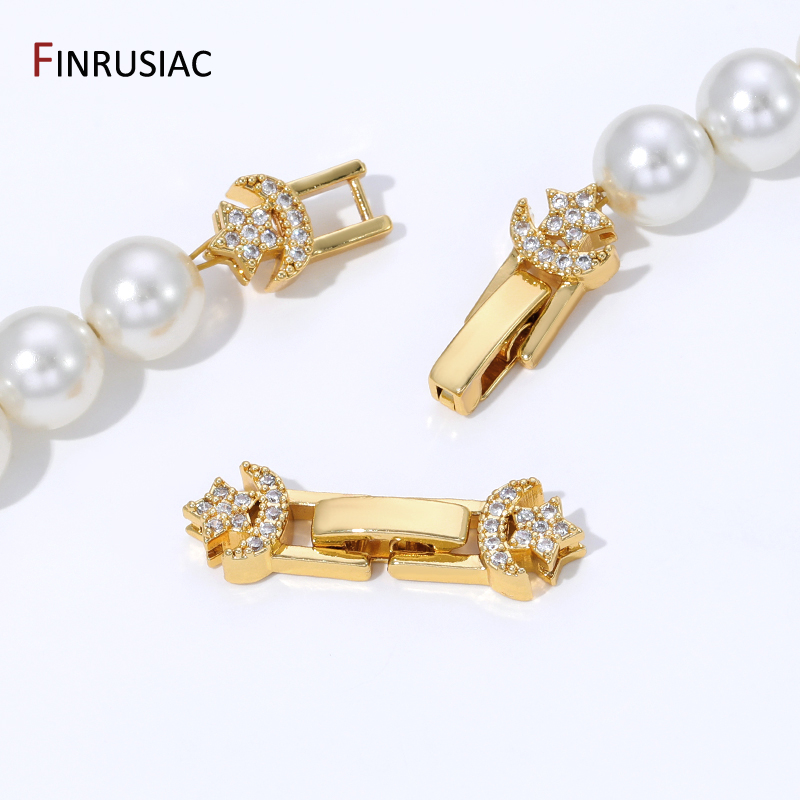 Jewelry Making Beads - 18K Gold Plated Brass Pearl Clasp