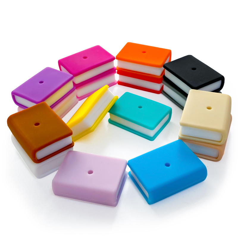 Jewelry Making Books - 10pcs Mini New Book Silicone Beads