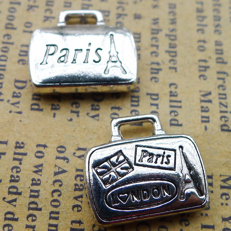 Jewelry Making Paris - 6pcs/Lot 14x17mm Antique Silver Color Paris