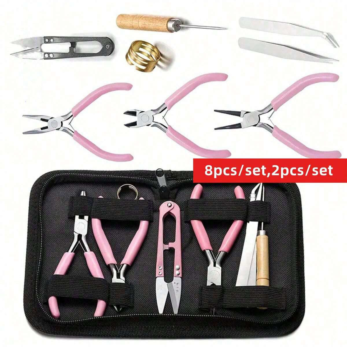 Jewelry Making For Seniors - 8pcs/set,2pcs/set Pink Senior Jewelry Making Tool