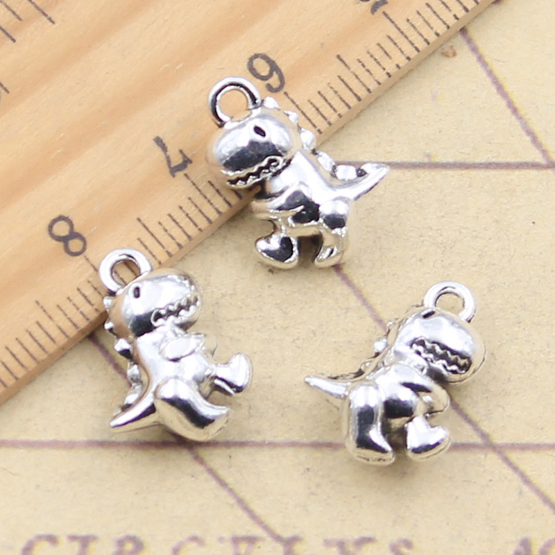 Jewelry Making 3 Year Old - 10pcs Charms Dinosaur Baby 16x12x7mm Tibetan