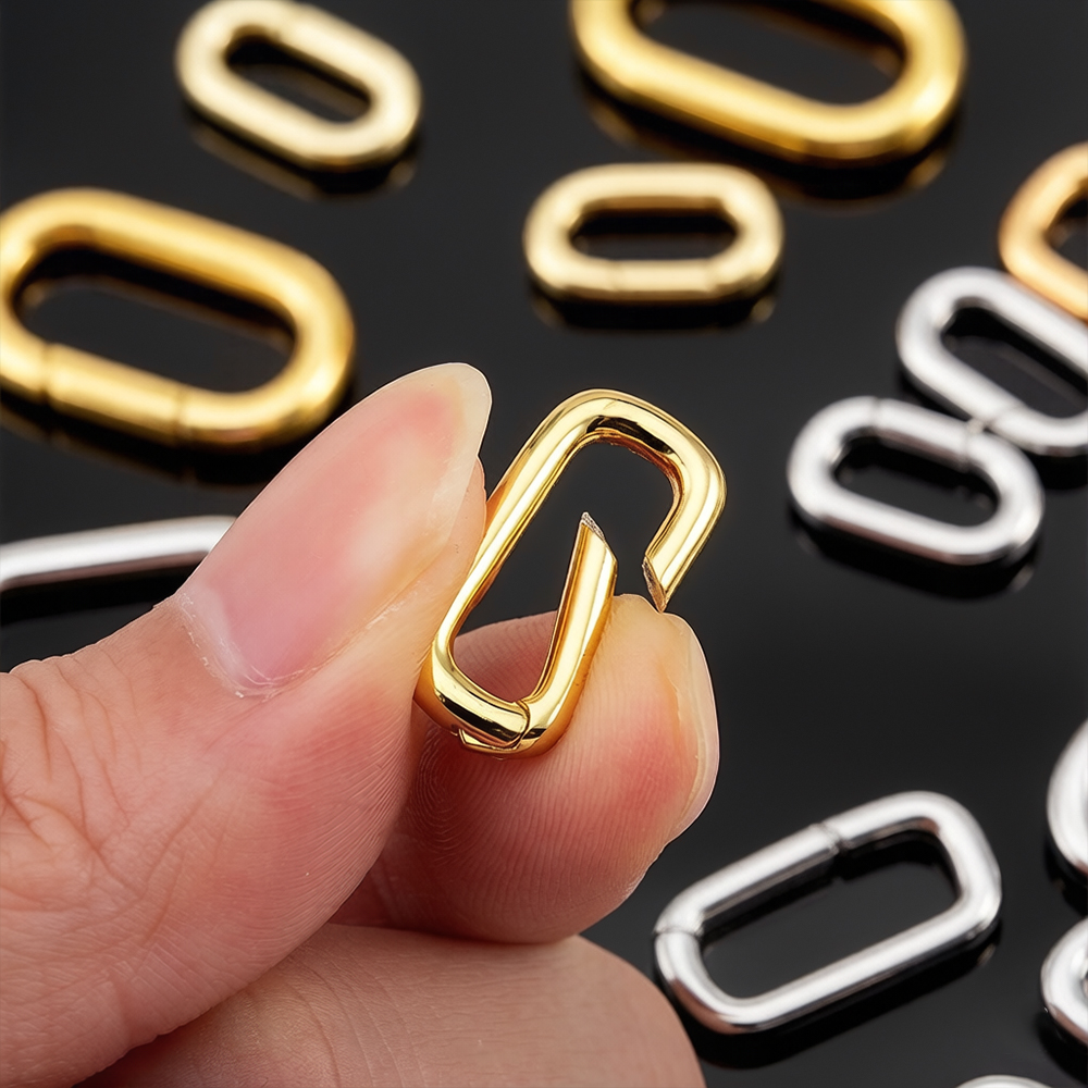 Jewelry Making Beads - 2pcs 18K Gold Plated Filled Oval