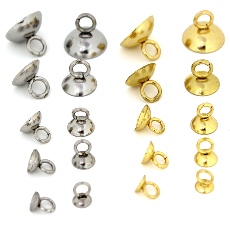 Jewelry Making Beads - 20Pcs 4/5/6/8/10mm Stainless Steel Beads End