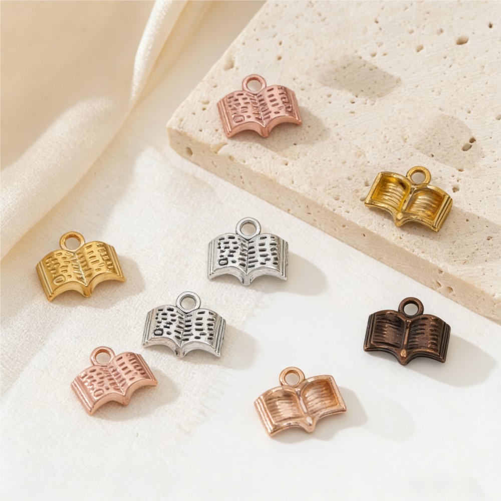 10/20/100pcs Charms Open Book  - Jewelry Making Books recension och pris