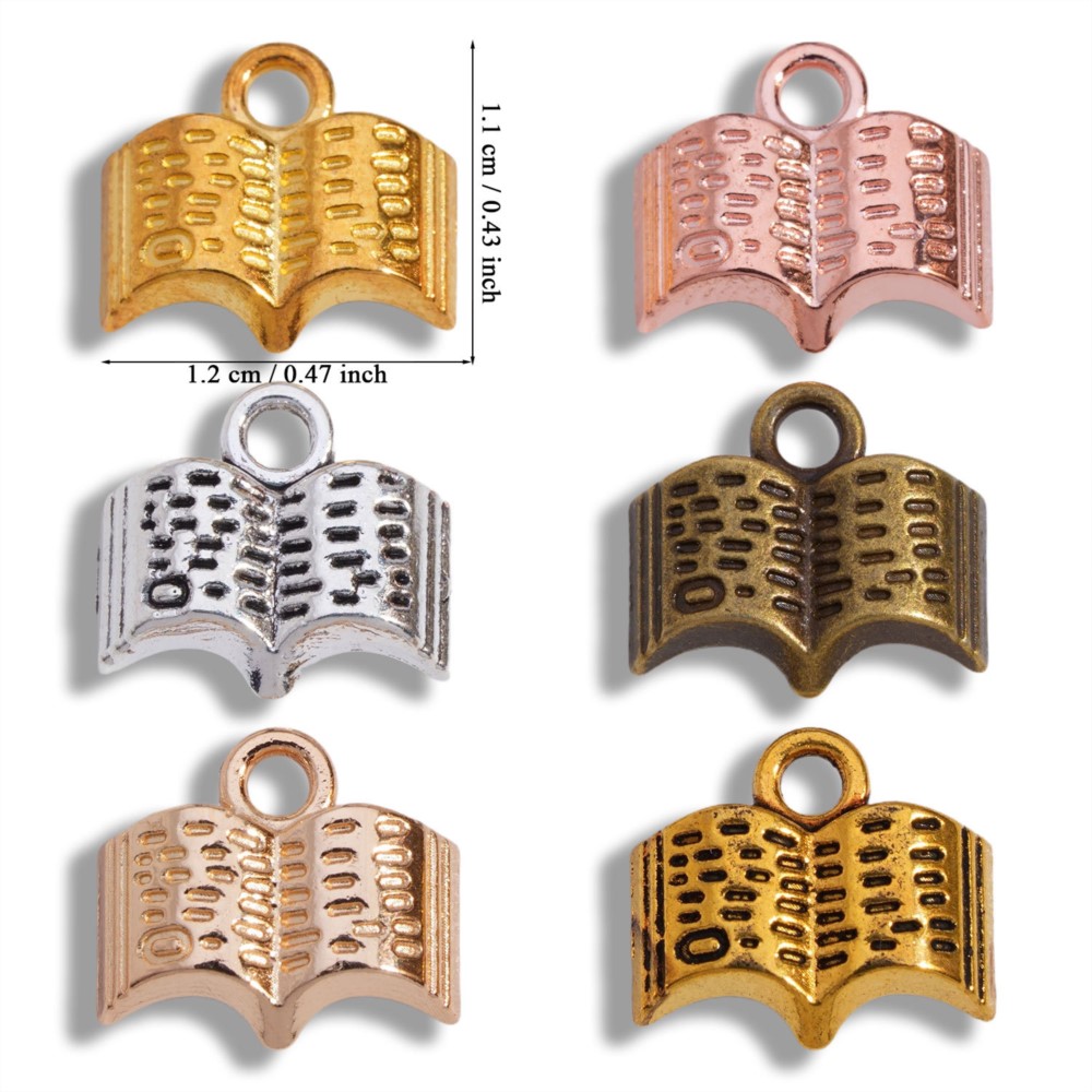 10/20/100pcs Charms Open Book  - Jewelry Making Books recension och pris