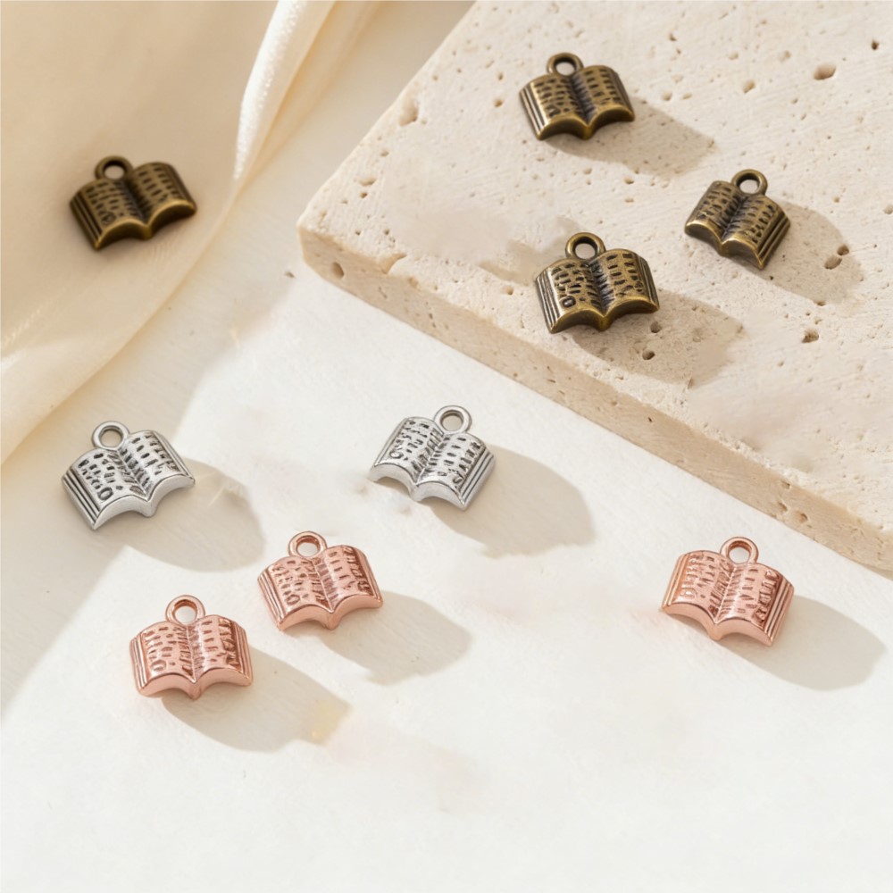 10/20/100pcs Charms Open Book  - Jewelry Making Books recension och pris