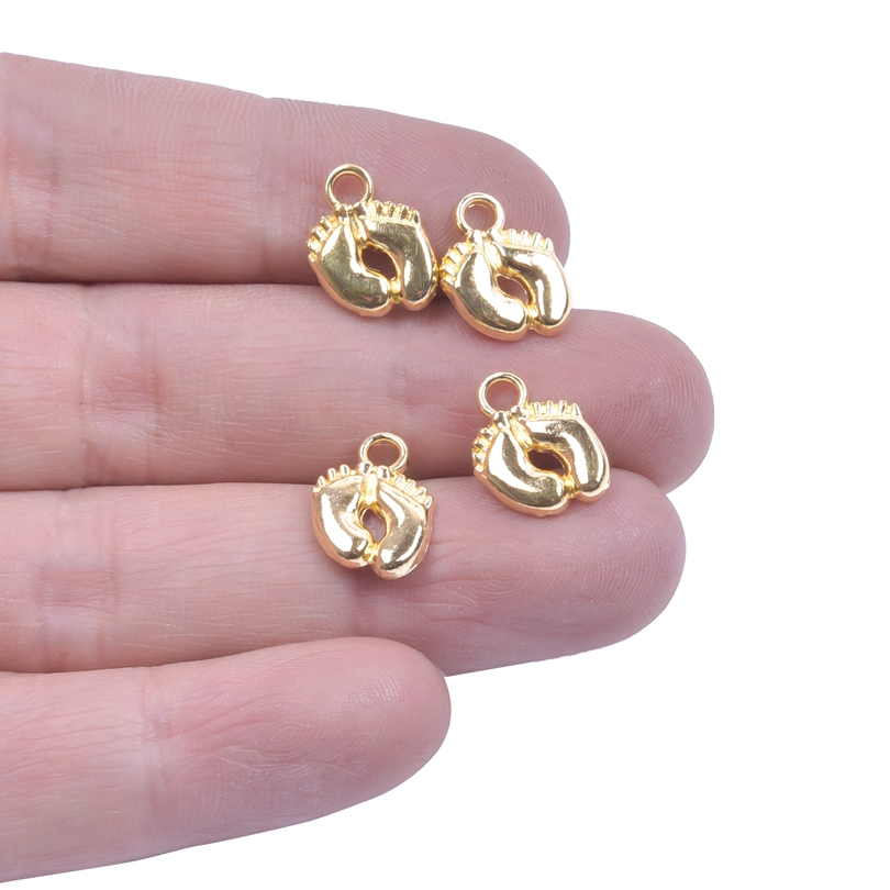 20-50pcs Charms Baby Feet Foot - Jewelry Making 3 Year Old recension och pris