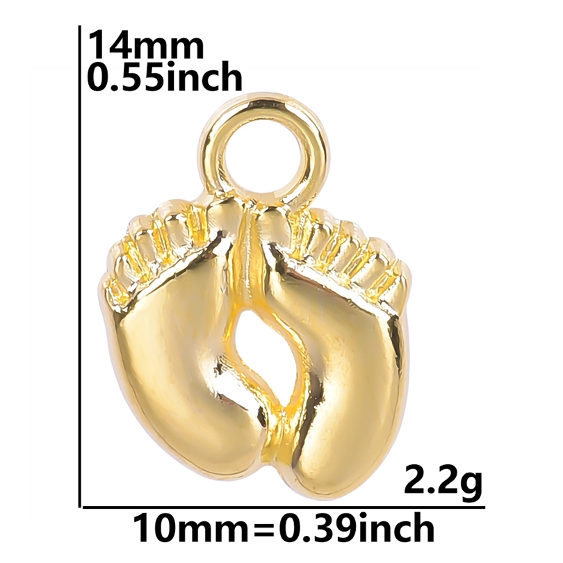 20-50pcs Charms Baby Feet Foot - Jewelry Making 3 Year Old recension och pris