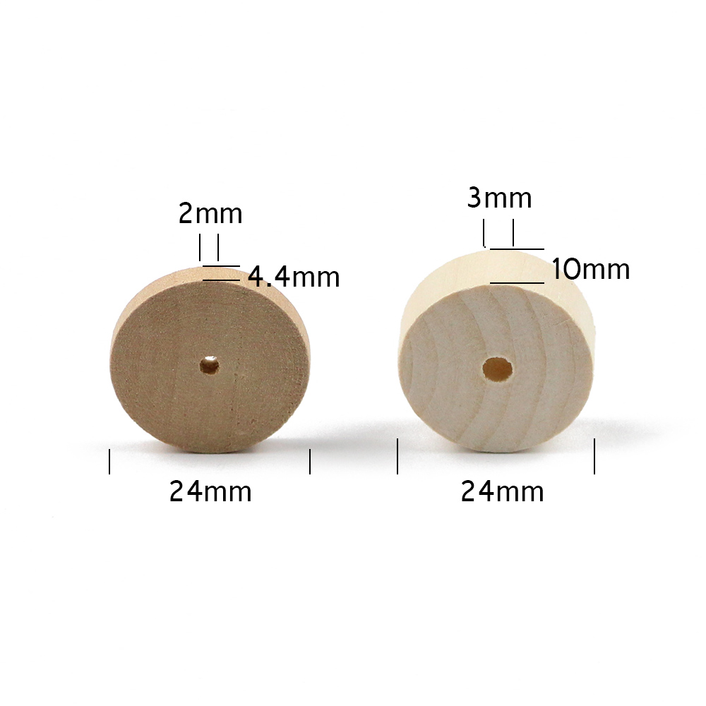 WLYeeS Eco-Friendly Round Wood - Jewelry Making 3 Year Old recension och pris