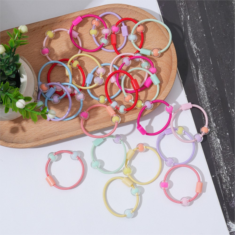 50pcs Cute Elastic Hair Ties P - Jewelry Making 3 Year Old recension och pris