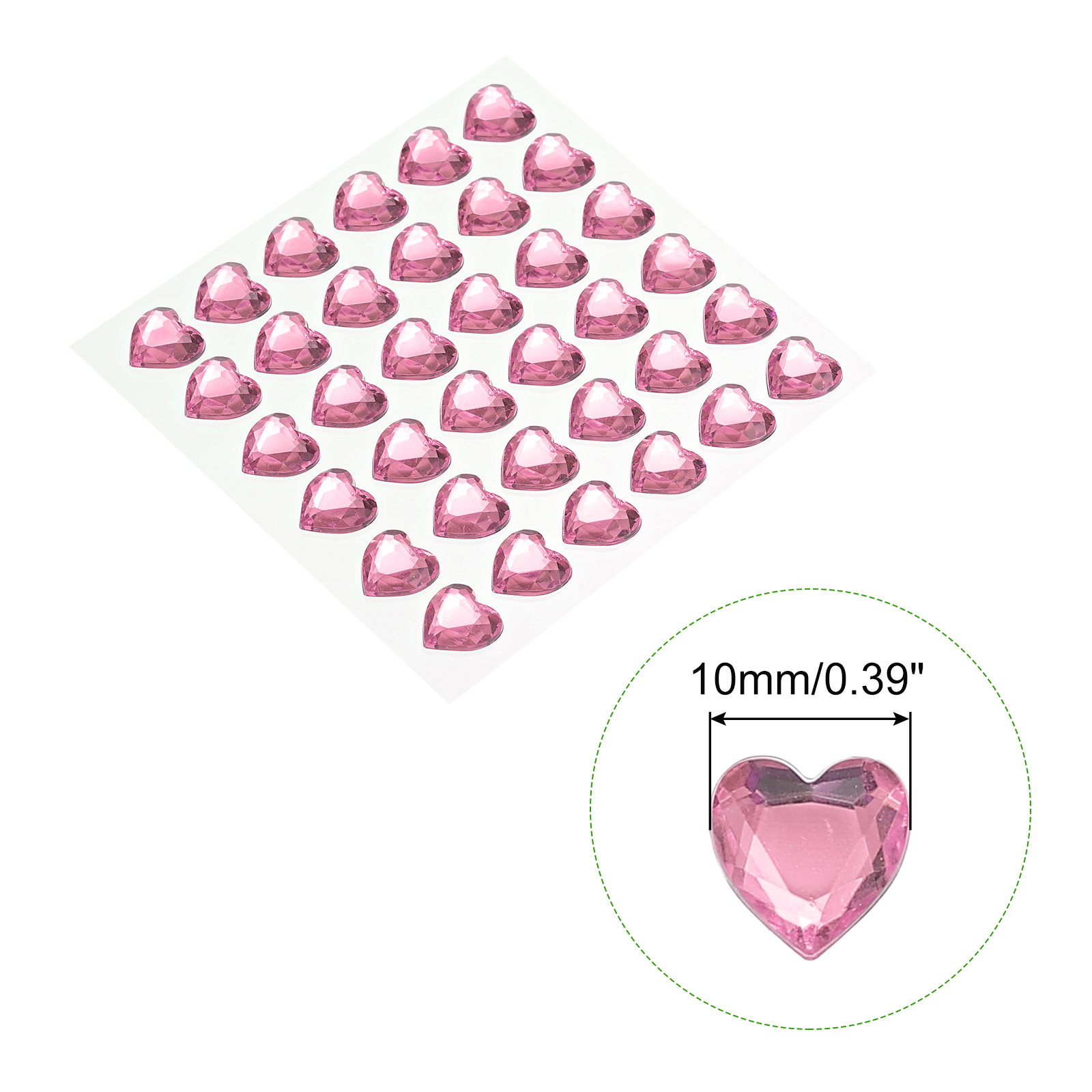 144Pcs Heart Rhinestone 10mm S - Jewelry Making 3 Year Old recension och pris