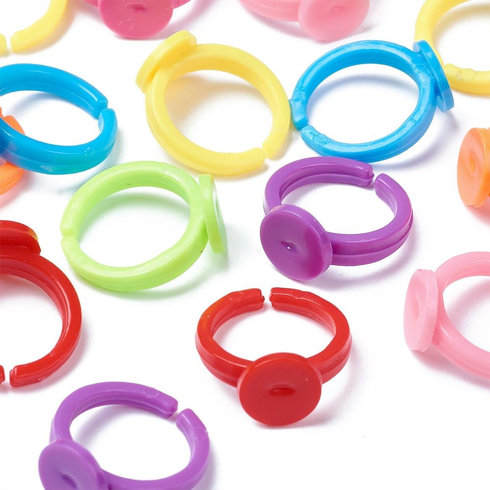 100pcs Clear Plastic Adjustabl - Jewelry Making 3 Year Old recension och pris