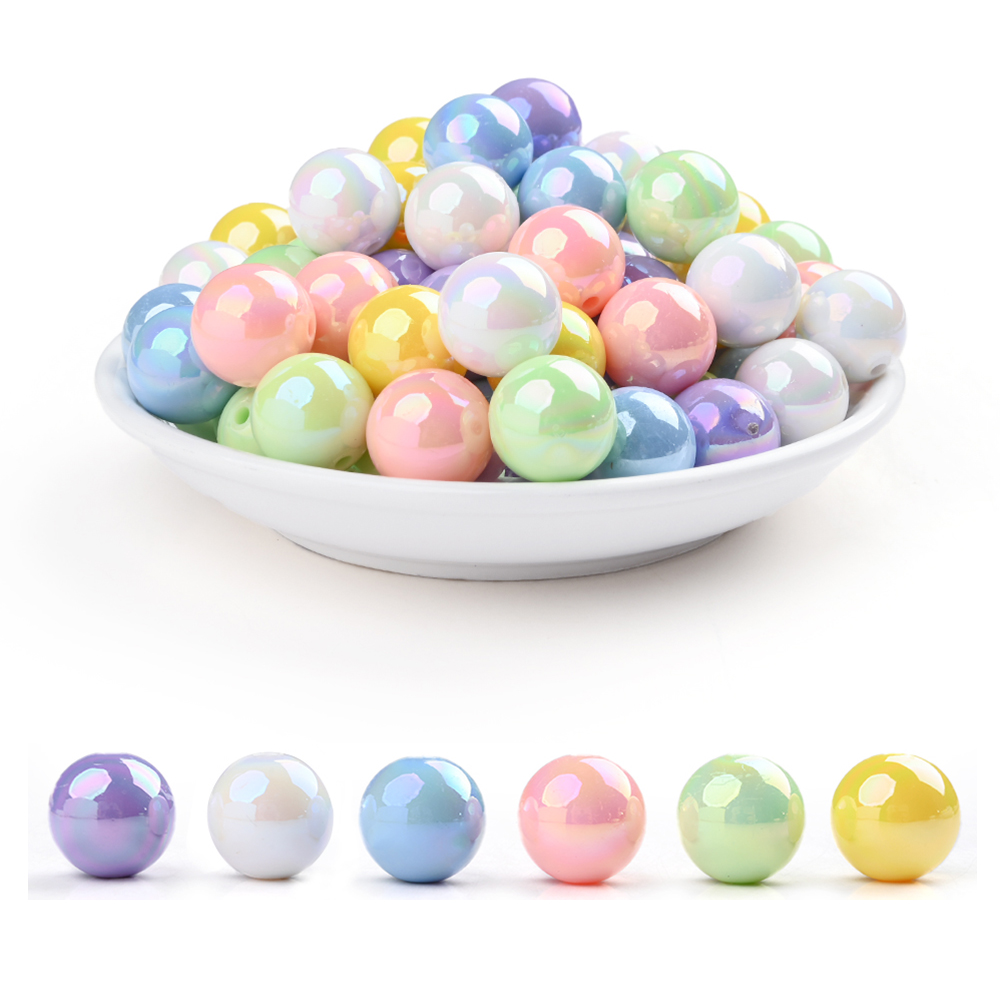 50Pcs 16mm Acrylic Round Beads - Jewelry Making 3 Year Old recension och pris