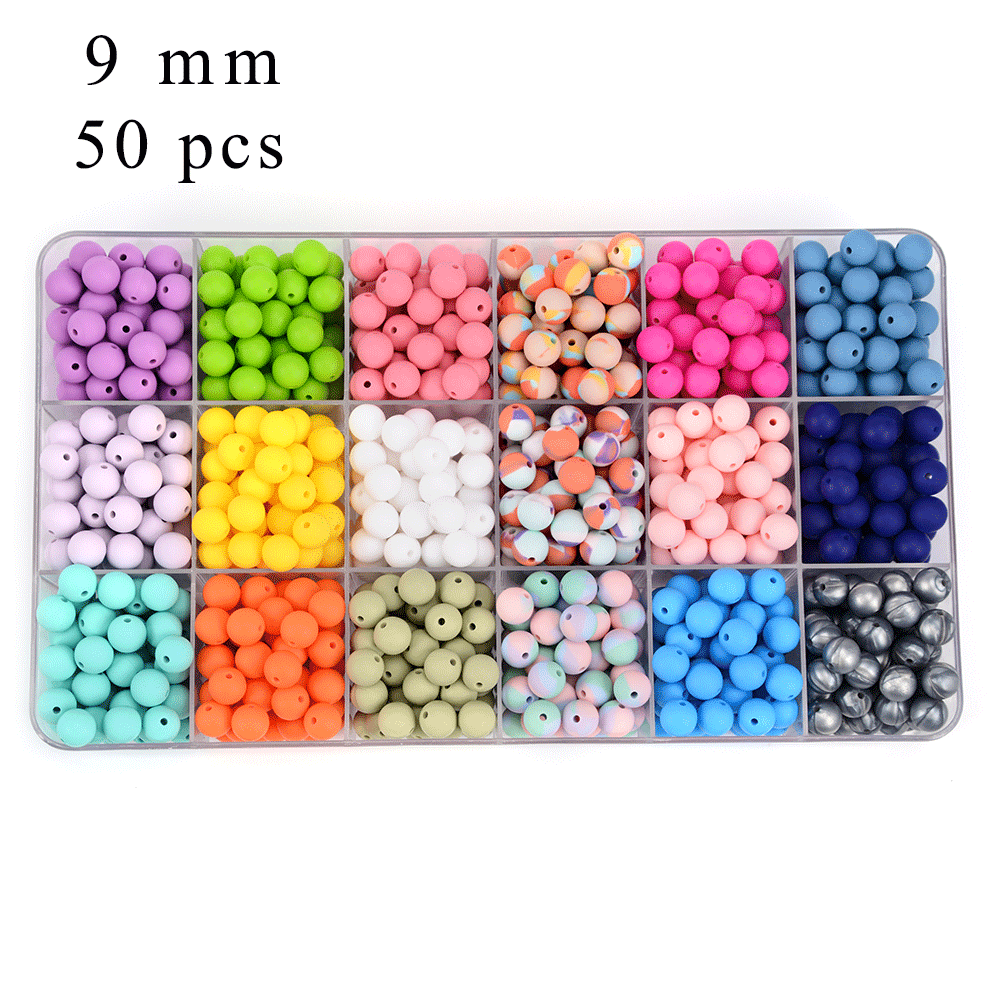 LOFCA 50pcs/lot  9mm Silicone  - Jewelry Making 3 Year Old recension och pris