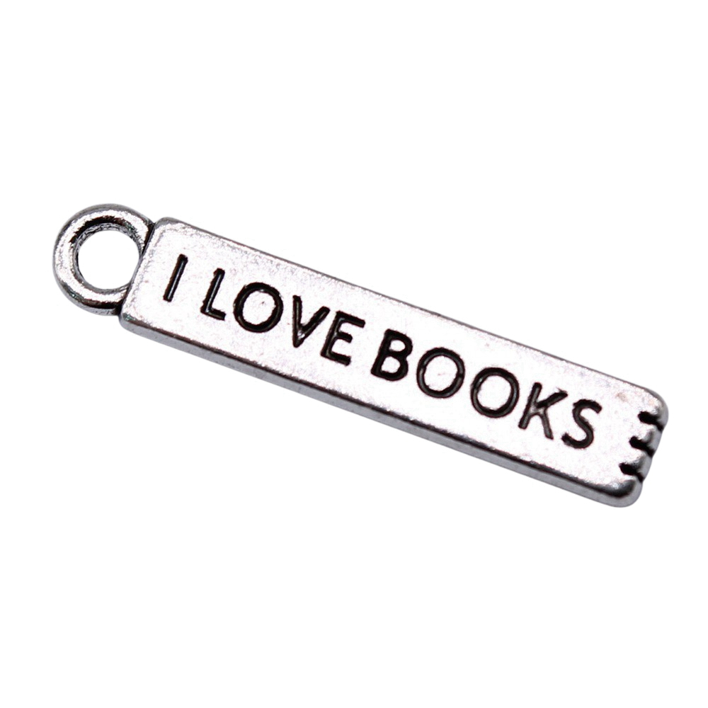 20pcs/lot I Love Books Charms  - Jewelry Making Books recension och pris
