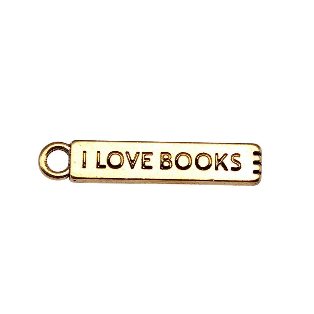 20pcs/lot I Love Books Charms  - Jewelry Making Books recension och pris