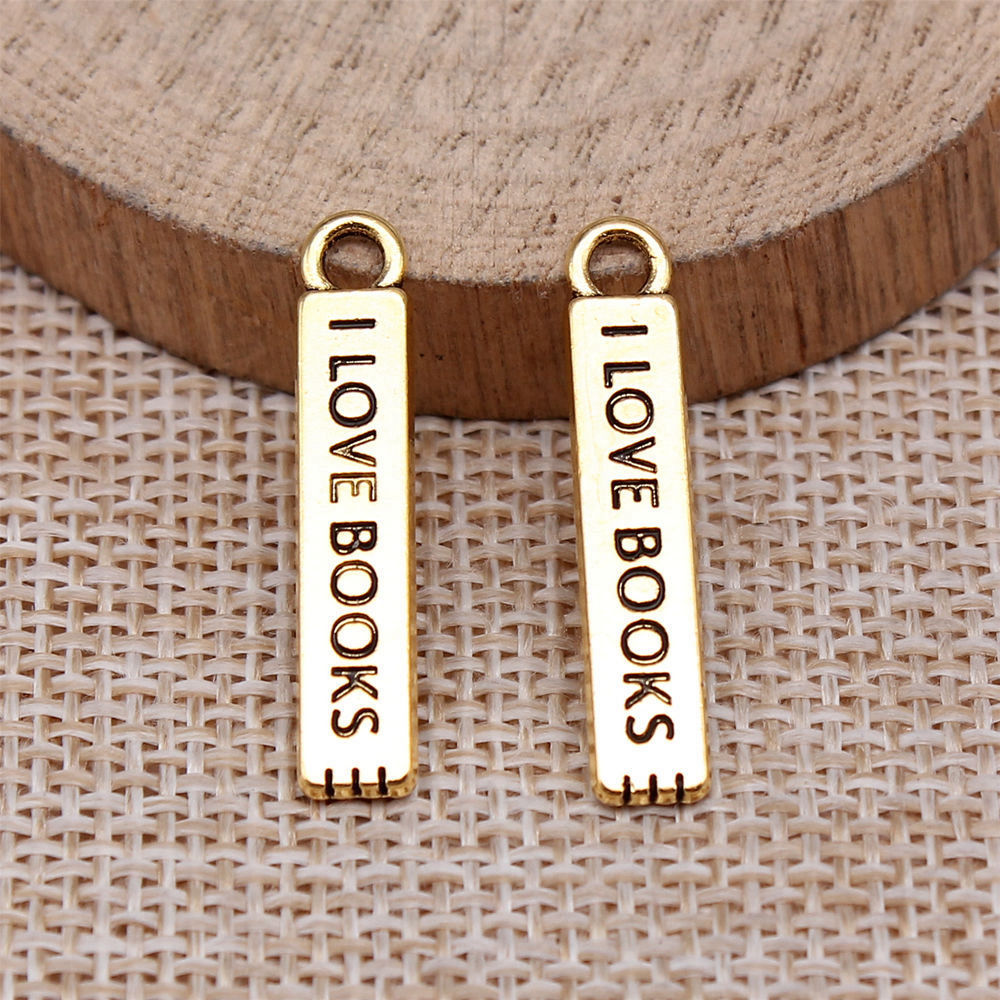 20pcs/lot I Love Books Charms  - Jewelry Making Books recension och pris