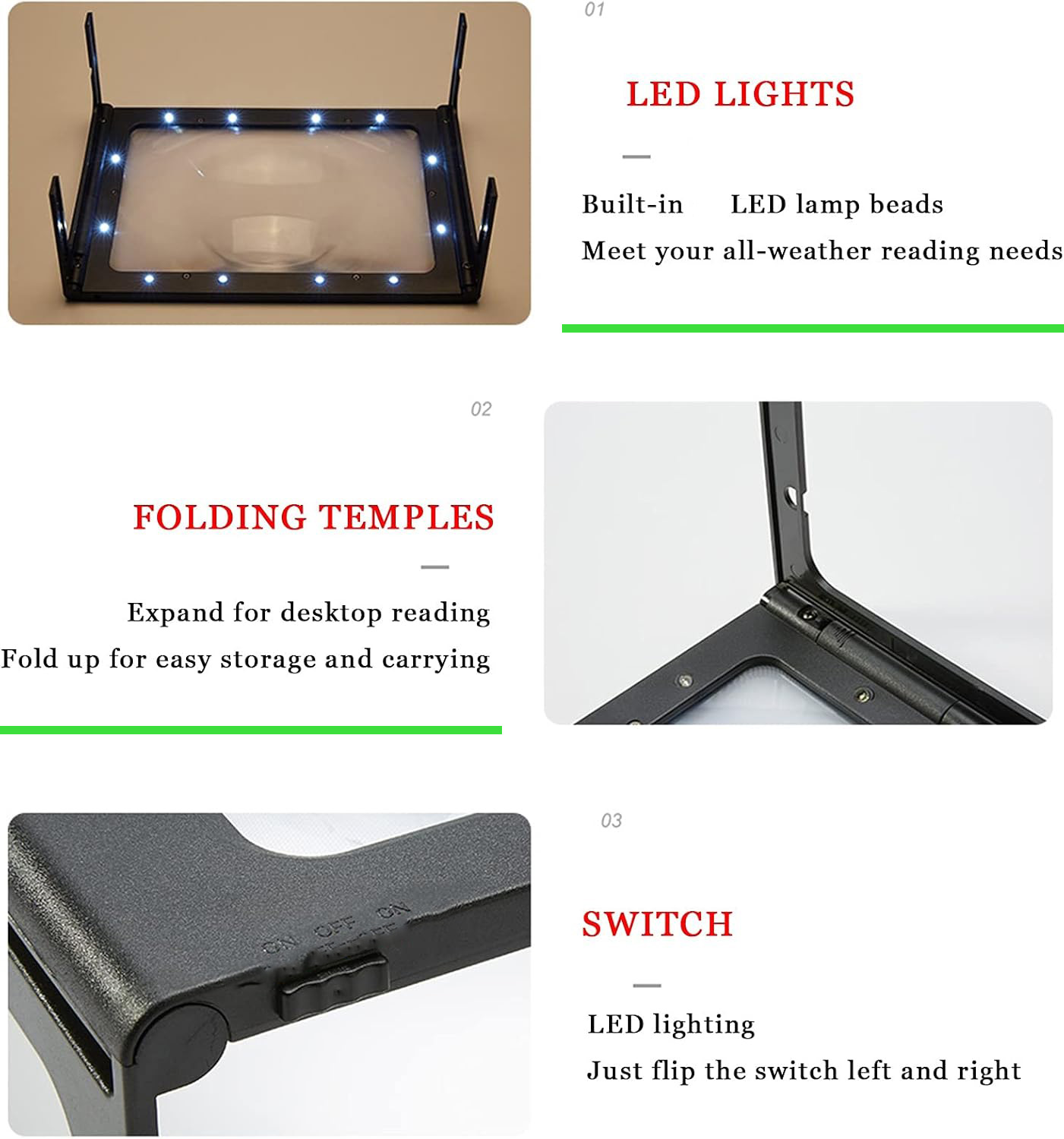 3X LED Magnifying Glass with S - Jewelry Making For Seniors recension och pris