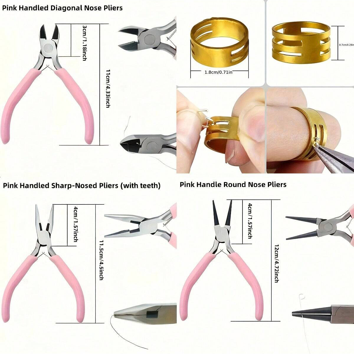 8pcs/set,2pcs/set Pink Senior  - Jewelry Making For Seniors recension och pris