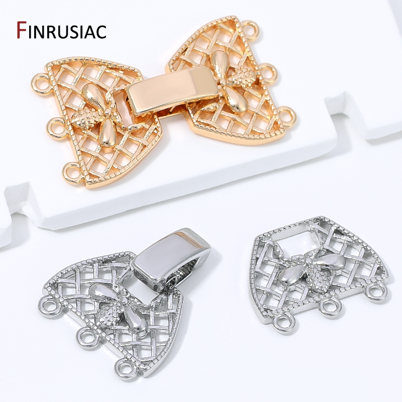 14K Gold Plated Brass 3-Row Pe - Jewelry Making Beads recension och pris