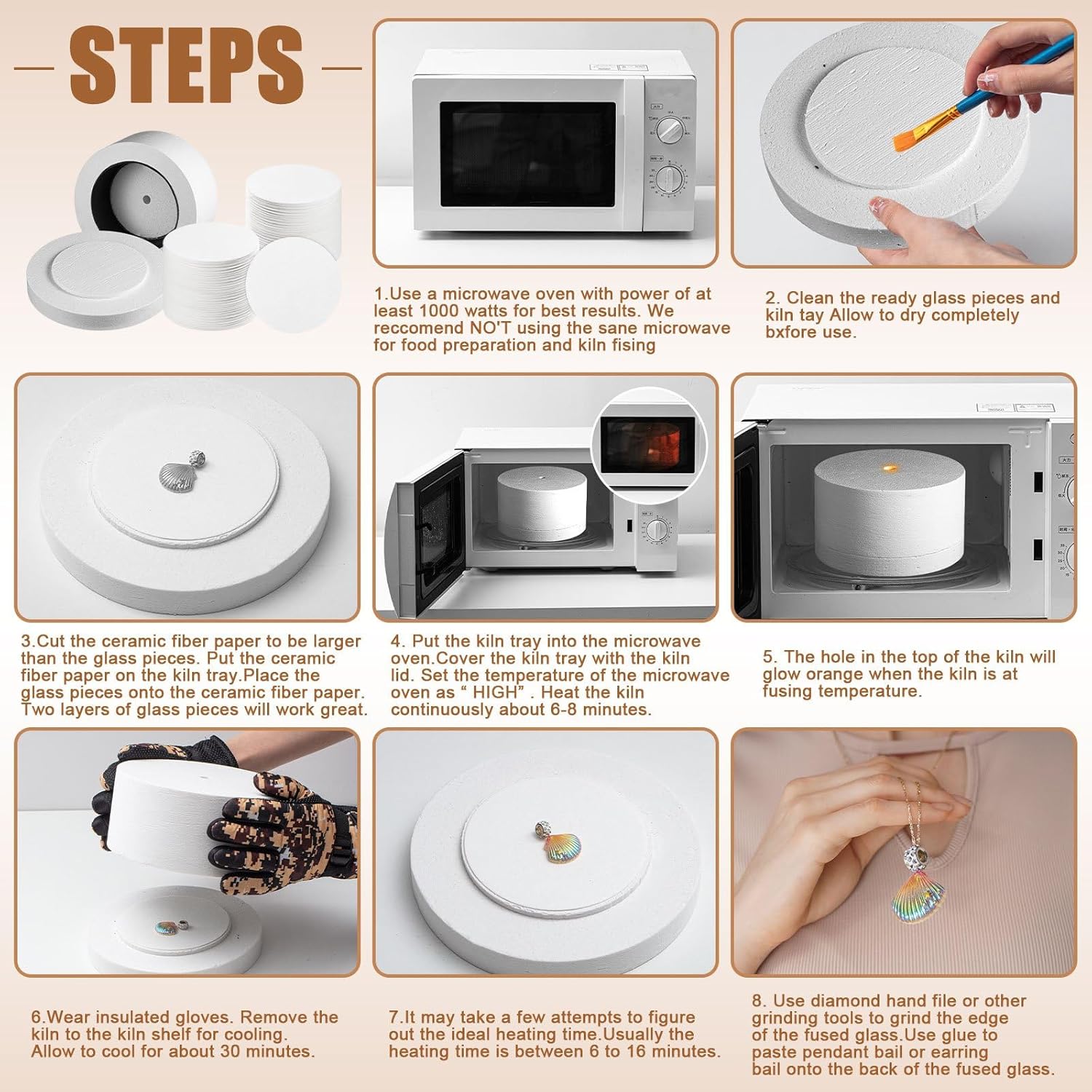 9pcs Large Microwave Kiln for  - Jewelry Making At Home recension och pris