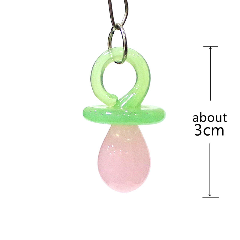 1PC Mini Glass Pacifier Charm  - Jewelry Making 3 Year Old recension och pris