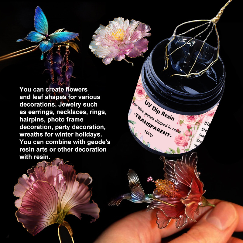 40/100/200g UV Dip Resin Glue  - Jewelry Making At Home recension och pris