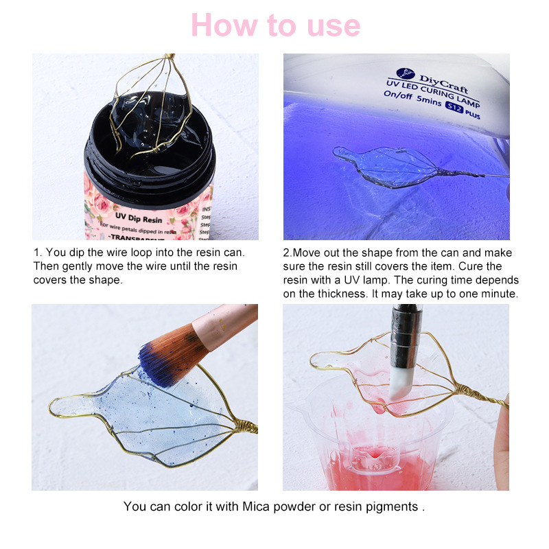 40/100/200g UV Dip Resin Glue  - Jewelry Making At Home recension och pris